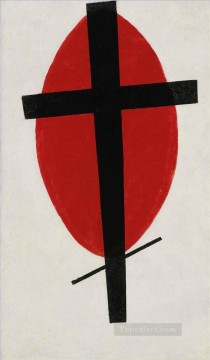 神秘至上主義 赤い楕円に黒い十字架 カジミール・マレーヴィチ Oil Paintings